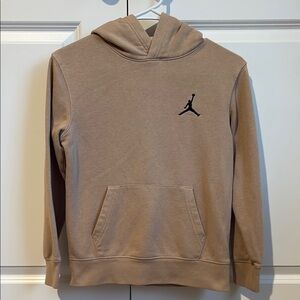 Jordan Beige Hoodie with Black Logo